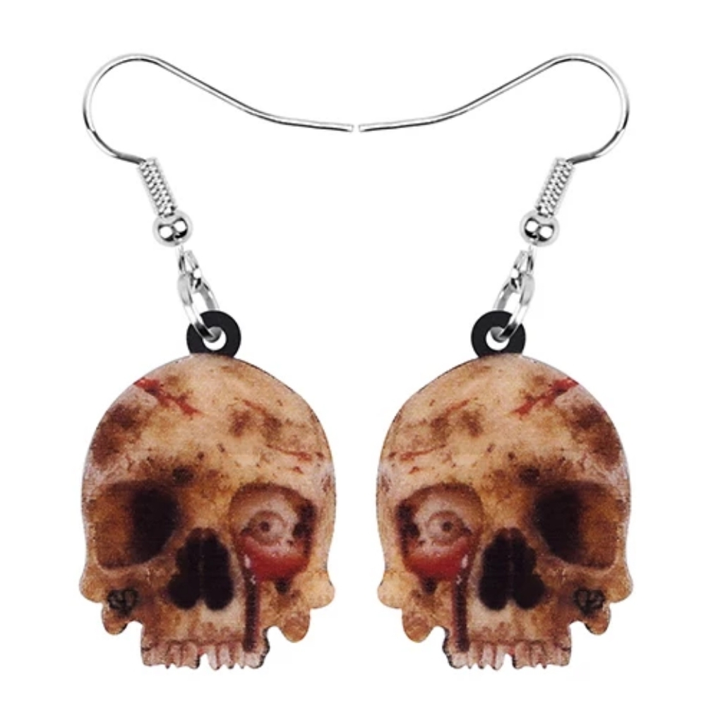 Halloween Day Of The Dead Dangle Earrings